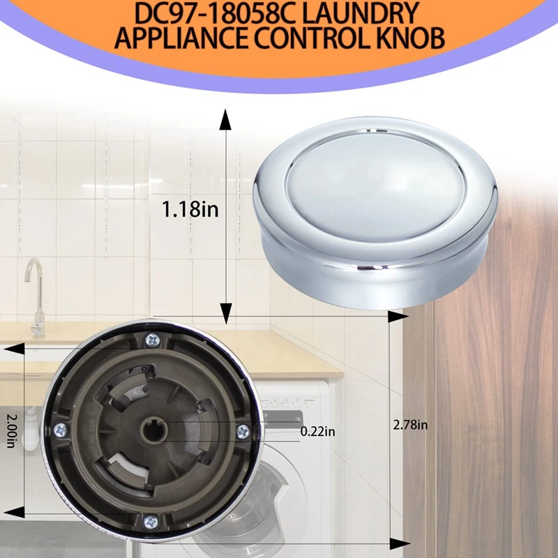 Lavanderia Appliance Control Knob para Samsung Washer, Secador Control Knob, DC97-18058A, DC97-18058B, DC67-00680A