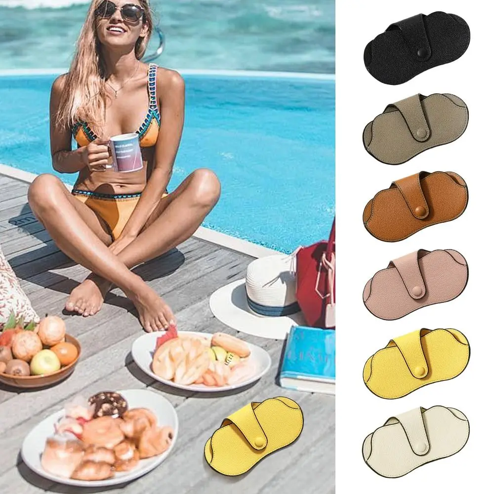 

PU Leather Sunglasses Storage Bag Solid Color Portable Sunglasses Pouch Durable SunGlasses Holder Eyewear Accessories