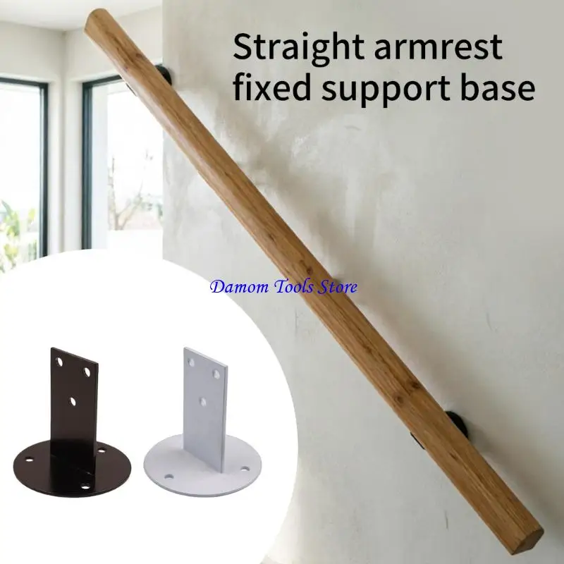 57BE Stair Support Mount in Steel with Round Base for Rail Fitting