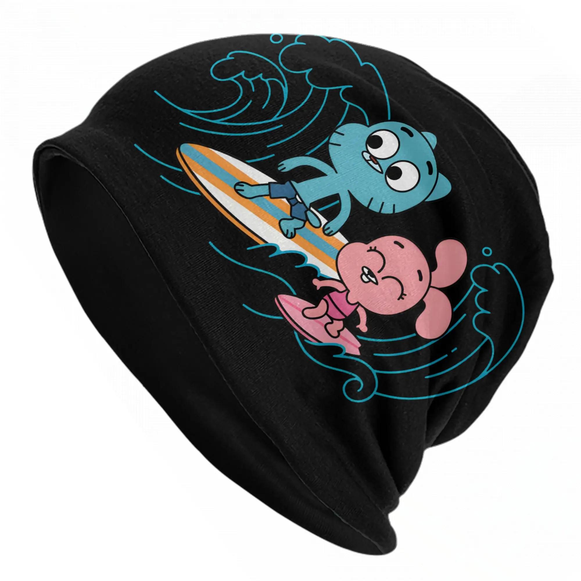 Anais Surfing Ocean Cartoon Bonnet Hats Goth Outdoor Skullies Beanies Hat Amazings Gumballs for Men Women Summer Dual-use Caps