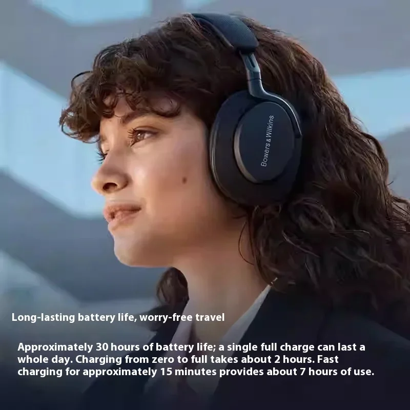 Słuchawki nauszne Bowers&Wilkins Px7 S2 Nowe Zaawansowane Redukcja Szumów Smukłe i Lekkie Szybkie Ładowanie w 15 Minutach