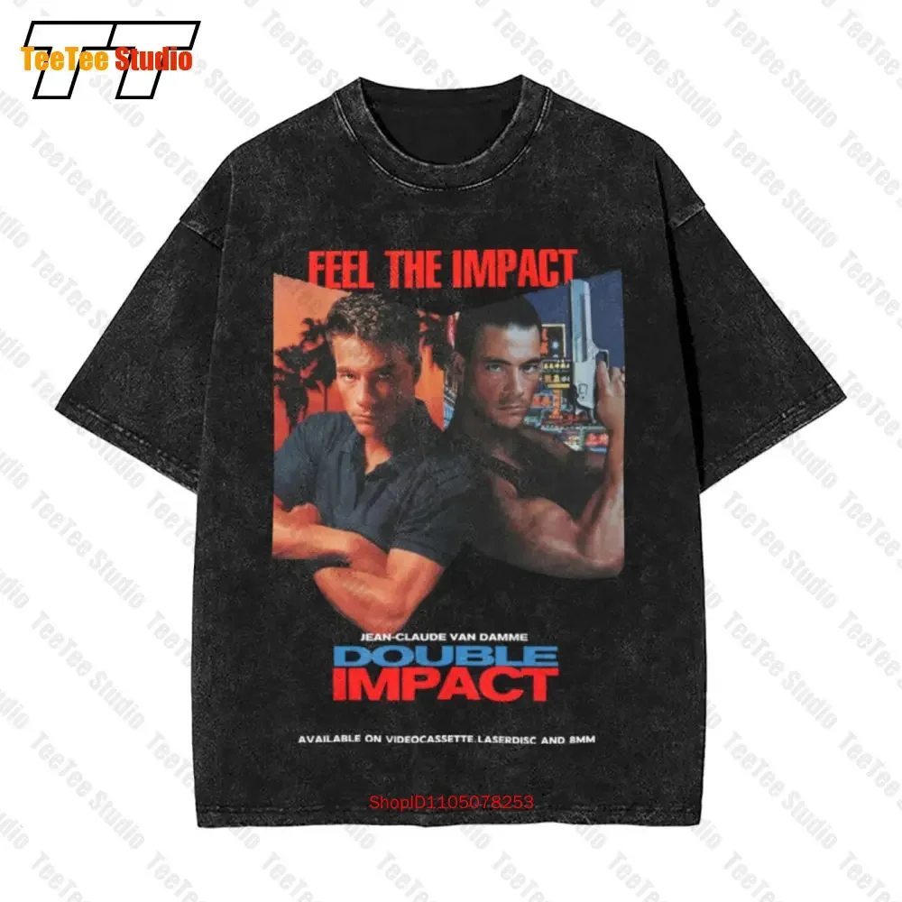 Double Impact Van Damme 1990S 90S Movie Vintage Oversized T-Shirt 5ODM
