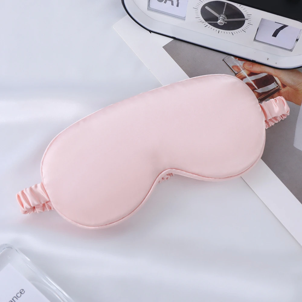 Soft Satin Sleep Mask Zero Eye Pressure Blindfold Adjustable Strap Light Blocking Eye Cover For Travel Night Sleep Home Office
