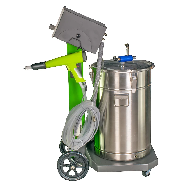 

Powder coating machine spray gun metal steel substrate drying