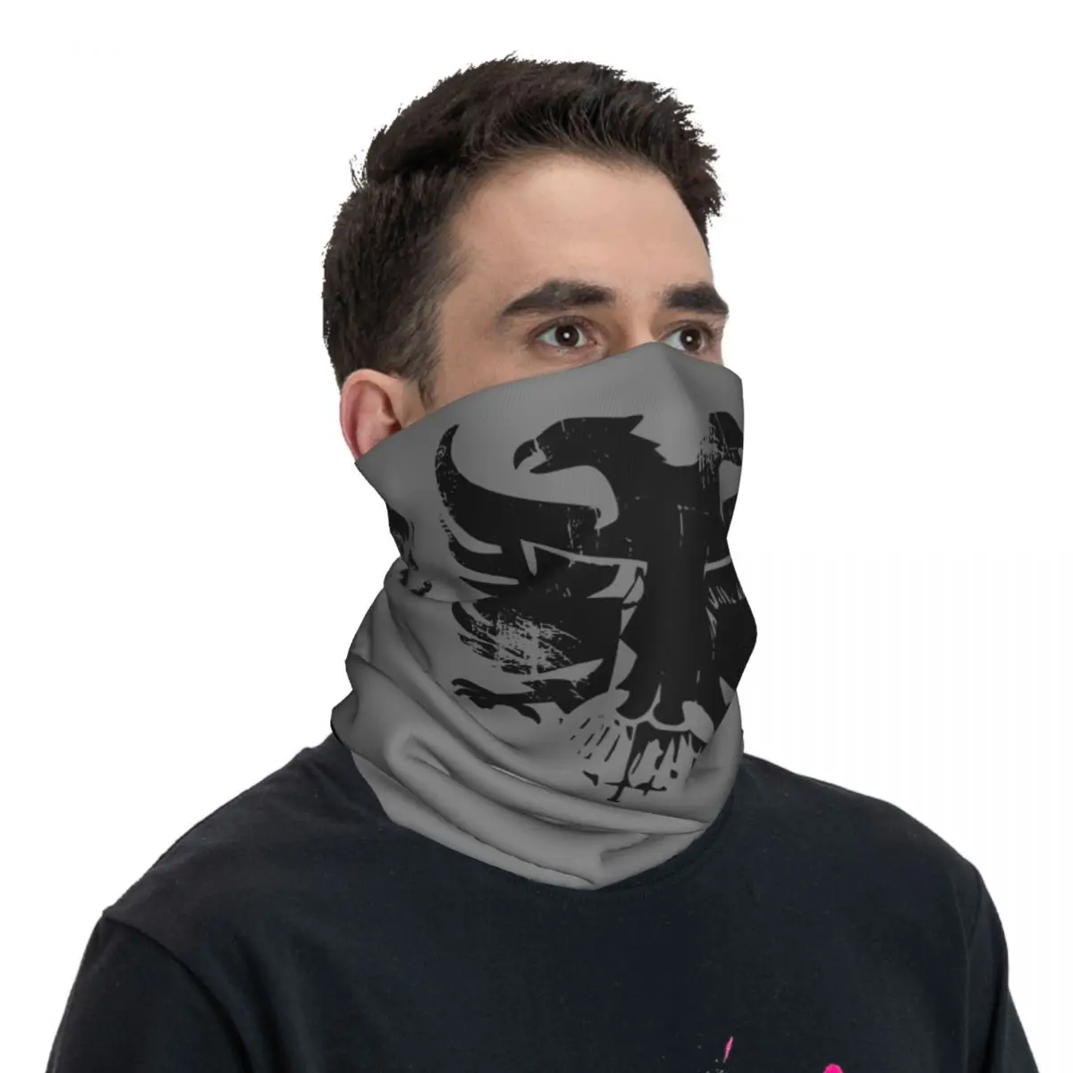 Gladiatore aquila albania Bandana Neck Cover stampato Motor Motocross Wrap sciarpa escursionismo Unisex adulto inverno