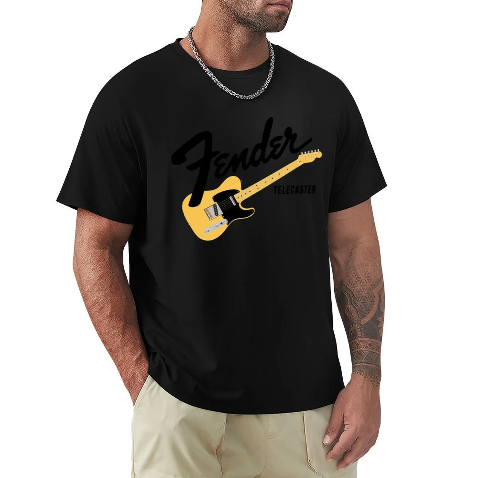 Guitar For Fan T-Shirt Trendy Pattern T-Shirt for Men