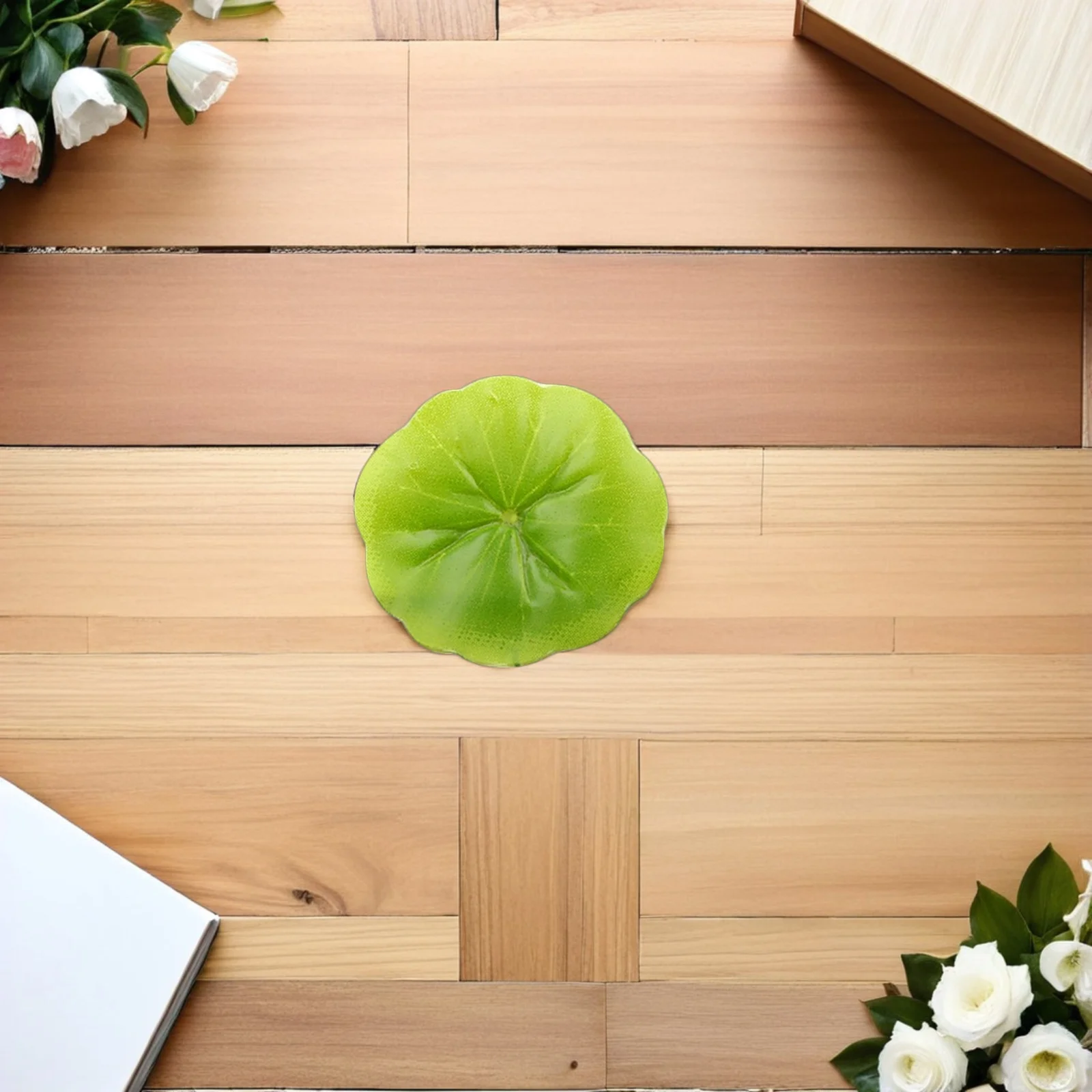 

30pcs 6Cm High Simulation Lotus Leaves Waterproof Green For Aquarium Fish Pond Floating Ornament Easy Clean Vivid Color
