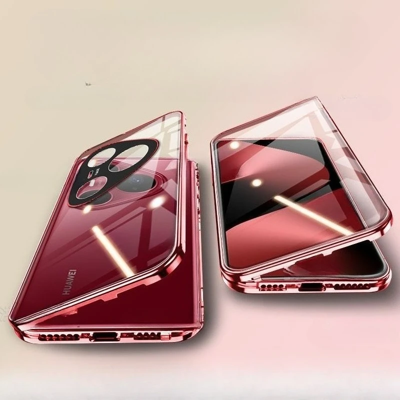 

Двусторонний стеклянный чехол для телефона Huawei Pura 80 Ultra Pro Plus, магнитный чехол 360° ° Полная защита от падения Защитный чехол