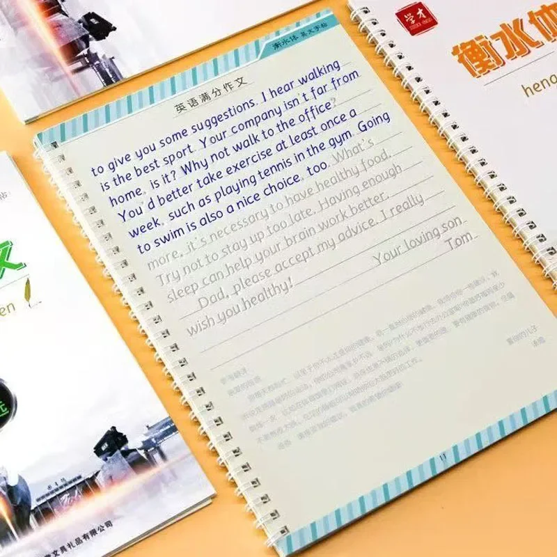 Hengshui Kalligraphie 3D wiederverwendbares englisches Groove-Kopierbuch für Kalligraphie lernen Alphabet Kinder Handschrift-Übungsbuch