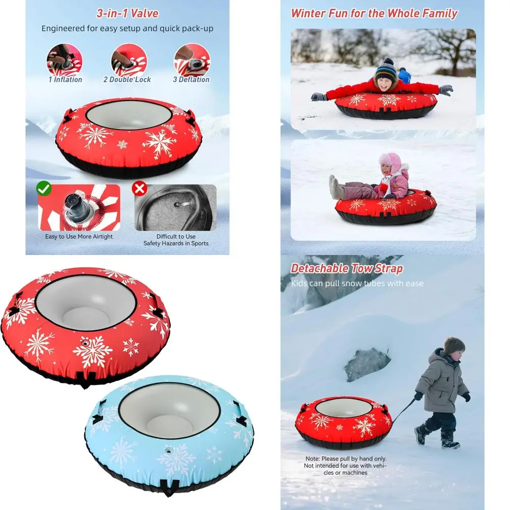 

Надувная снежная трубка с холщовым чехлом для детей от 13 лет, прочные сани для зимних саньев