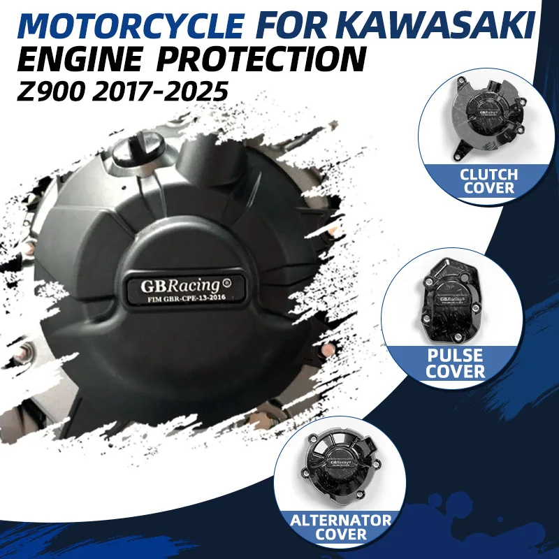 

Аксессуары для мотоциклов GBRacing OEM-совместимые защитные приспособления двигателя для KAWASAKI Z900 2017-2025, импульсная крышка сцепления генератора, идеально подходит