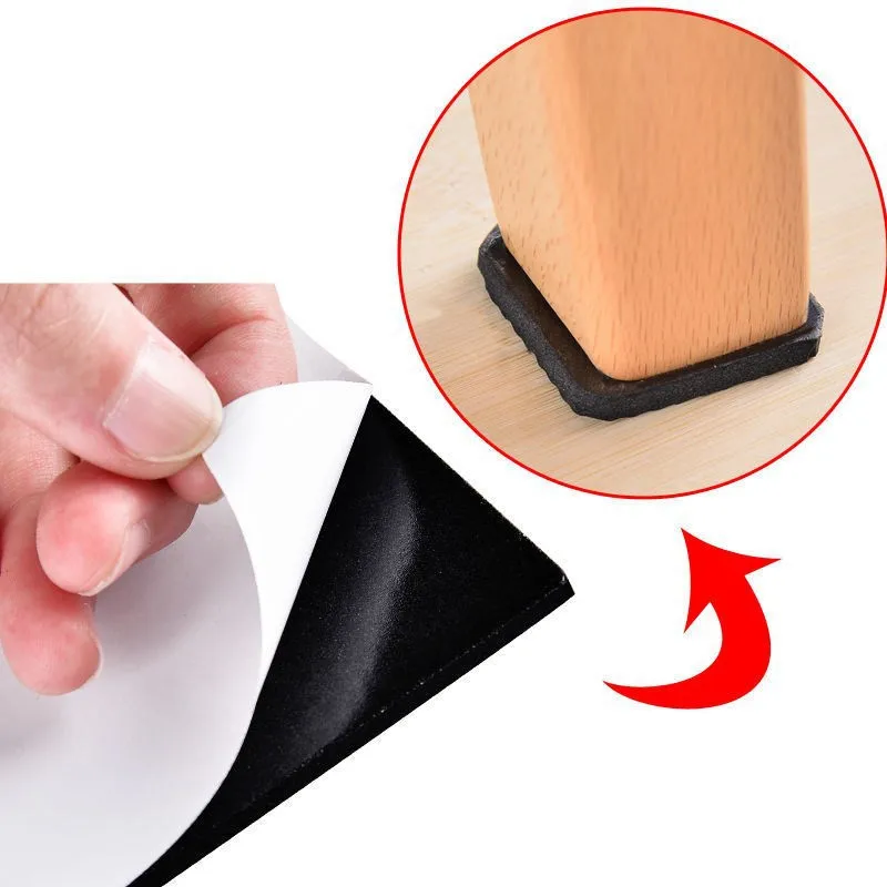 48pcs/set Self Adhesive furniture leg pad Anti Slip Scratch DIY Furniture Feet Floor Protector Pads Table Legs Stools Chairs Mat