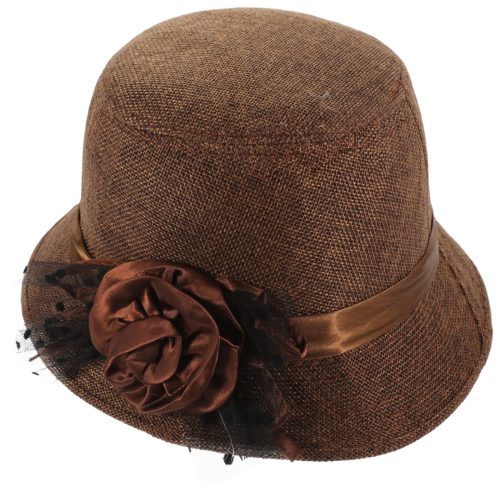 

Church For Women Vintage Floral Lace Large Sun Hat Outdoor Formal Event Fashionable Bucket Hat Tea Party Wear