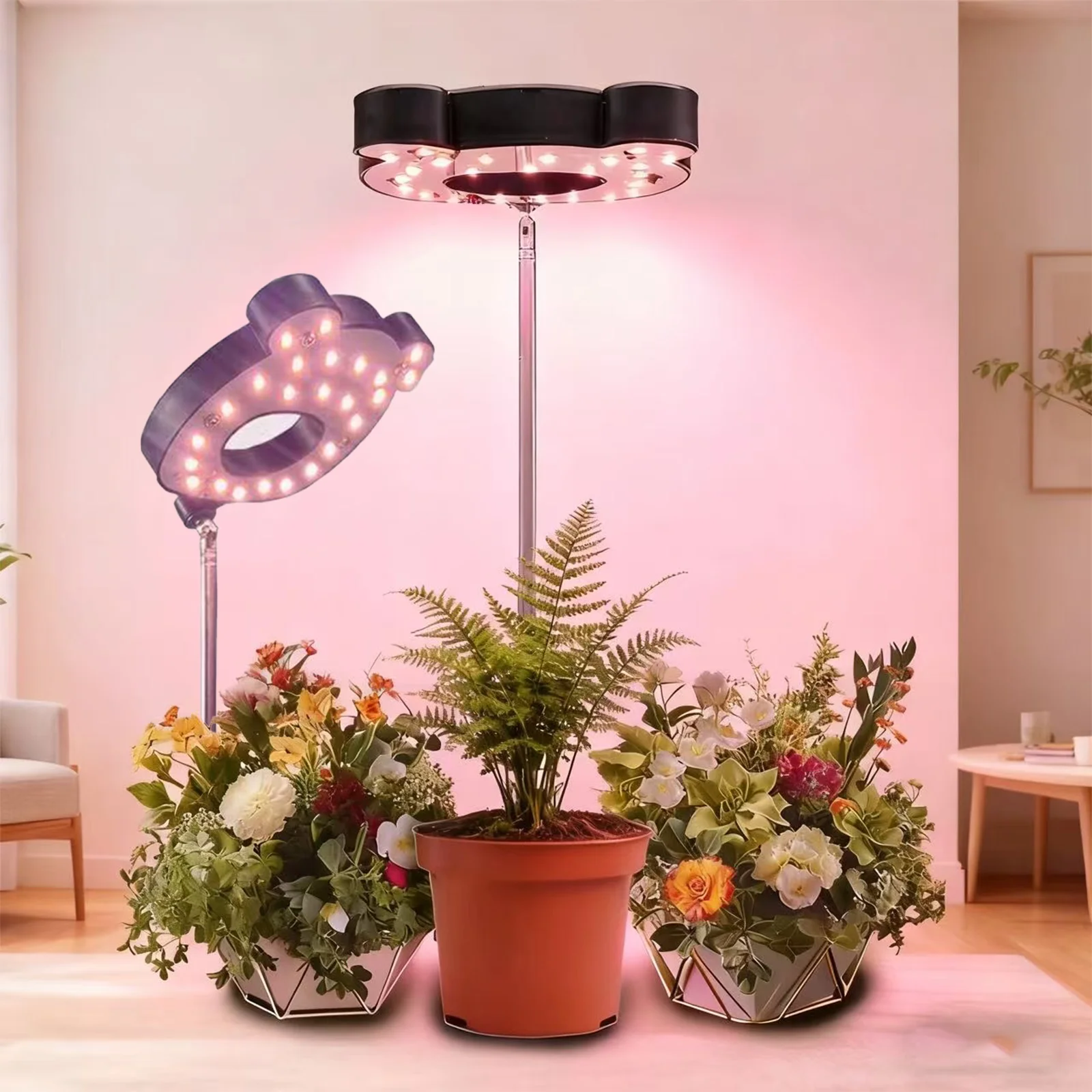 

Светодиодные фонари для роста растений медведя полного спектра, освещение для небольших растений в помещении, освещение для горшков, яркость времени USB, регулировка высоты