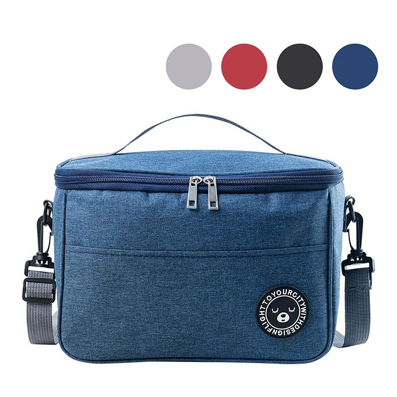 Portable Lunch Bag Thermal Insulated Lunch Box Tote Cooler Handbag Waterproof Backpack Bento Pouch Company Food Storage Bags