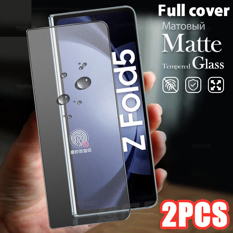 2 Stück Matte Externe Panzerglasfolie für Samsung Galaxy Z Fold 8 Ultra 7 SE 6 5 4 3 2 W26 W25 Anti-Fingerabdruck Displayschutzfolie – Detail 1