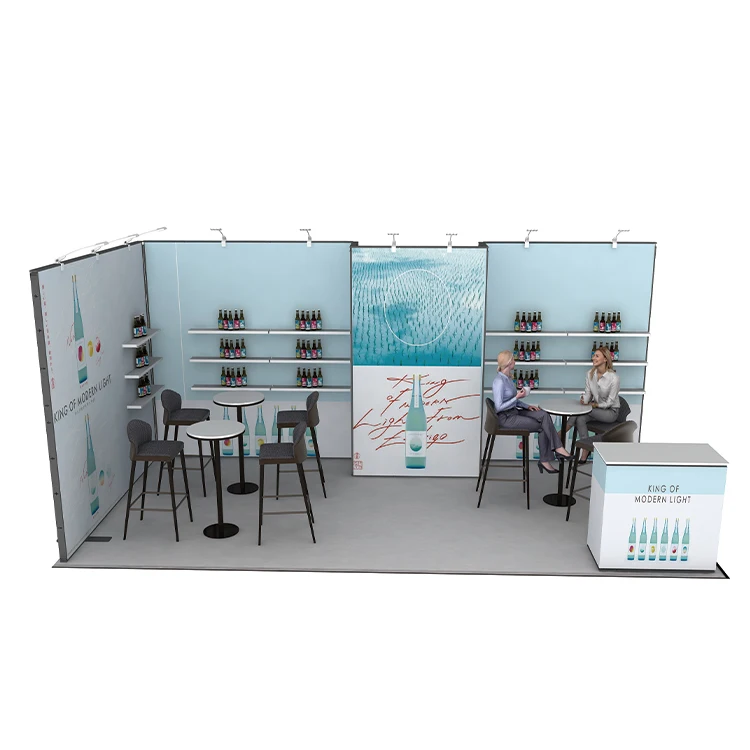 10x20 Expo Fair Modular Exhibition Stand Trade Show Booth Expositor Cabine de Exposição Portátil