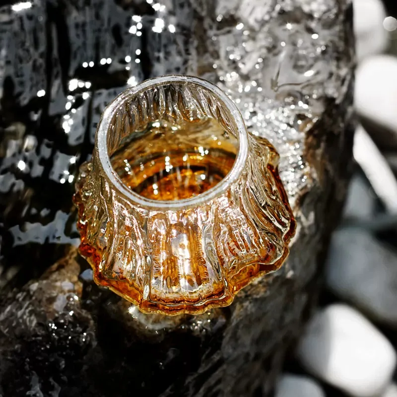 Caja de regalo con vaso de whisky inspirado en el Monte Fuji, diseño volcánico único, adecuado para whisky XO, Chivas Regal, brandy, vino tinto