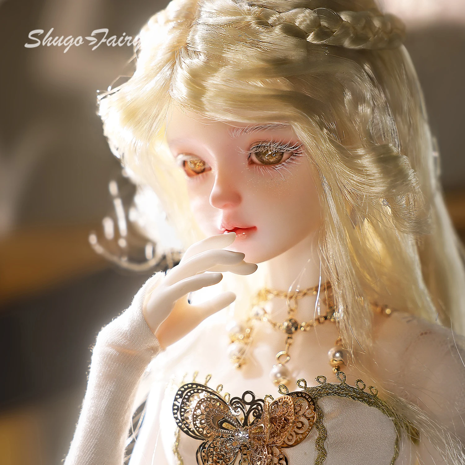 シュガフェアリー QY A/B 1/4 セレスティアル・オラクル BJDドール 取り外し可能な磁気翼と耳 - 神の使者 フルセット