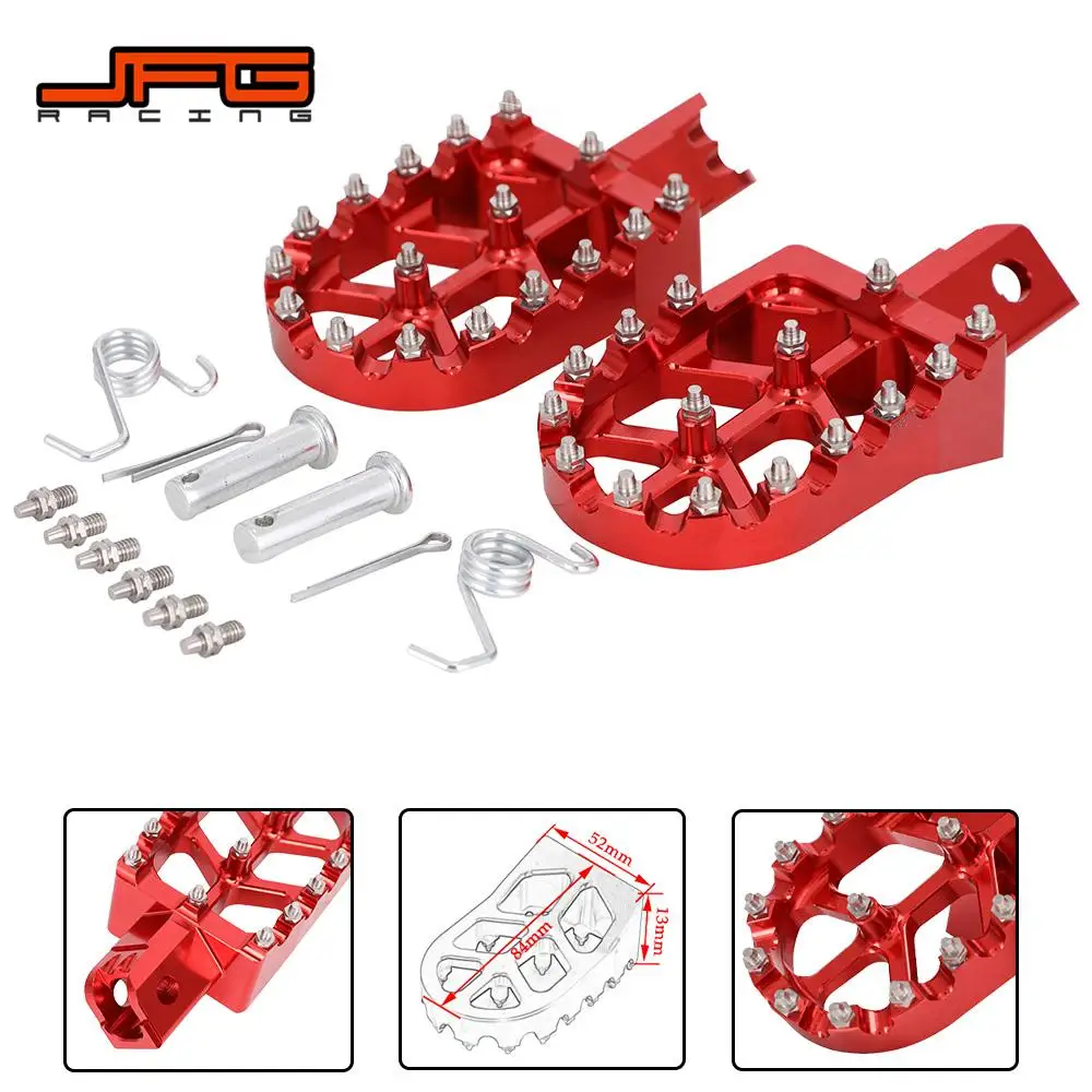 الدراجات النارية أوتاد القدم الدواسات الكهربائية الترابية دراجة CNC أجزاء لهوندا CRF50 70 110 XR50 70 110 موتوكروس أحمر أسود مسند القدمين مجموعة