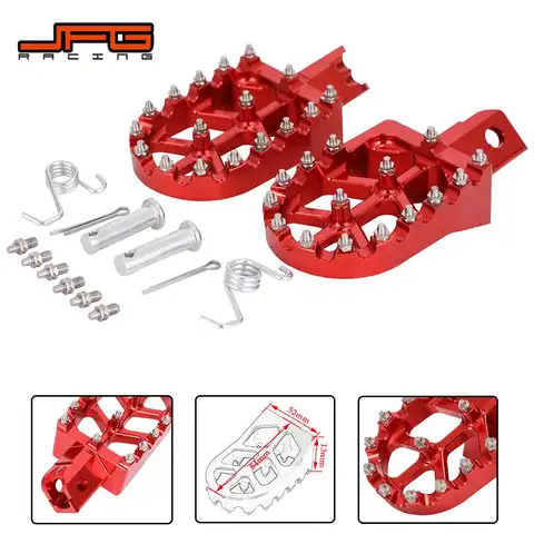 ชุดพักเท้ามอเตอร์ไซค์ไฟฟ้าสำหรับรถวิบาก CNC สำหรับ Honda CRF50 70 110 XR50 70 110 โมโตครอส สีแดงดำ