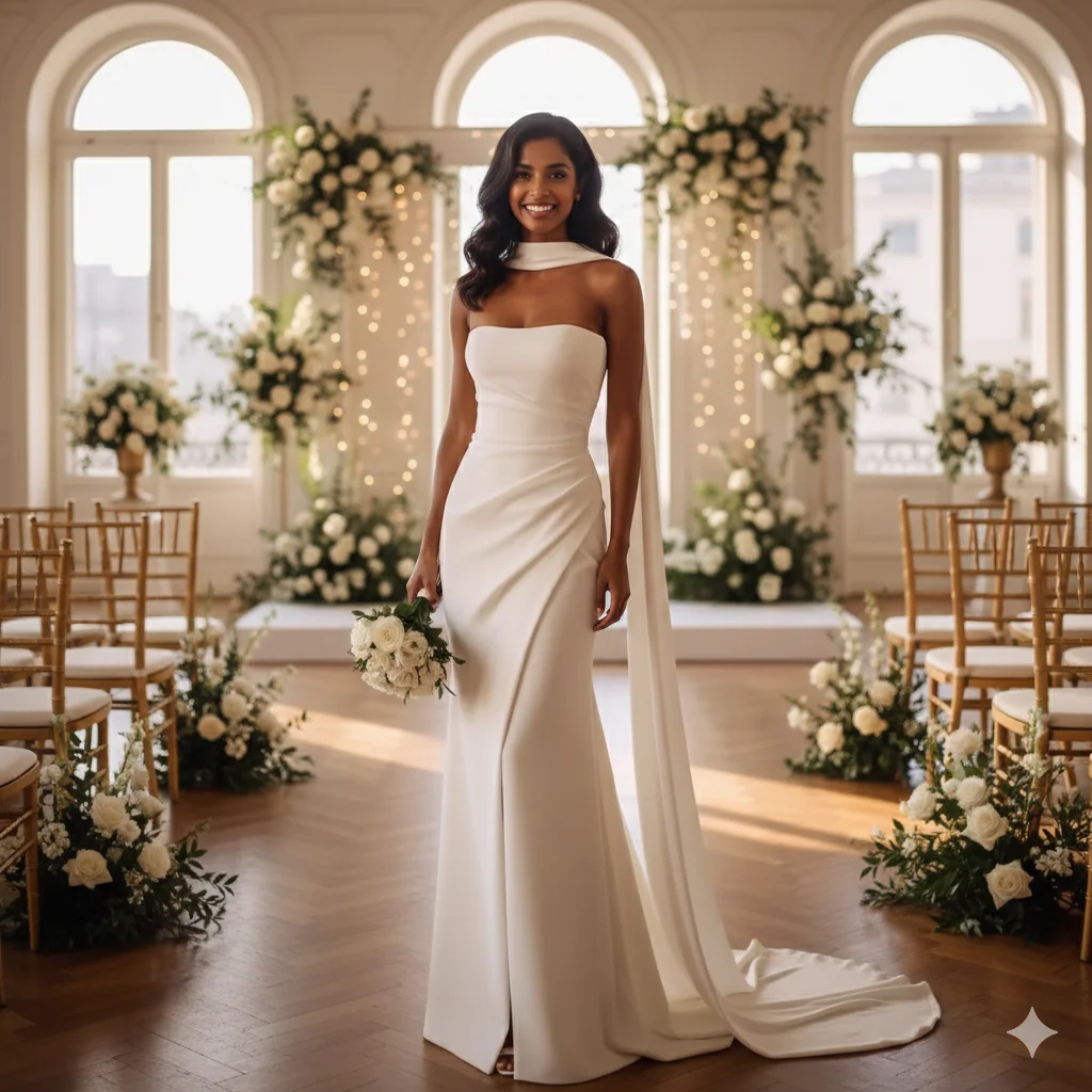 Simple A-line Wedding Dresses Spaghetti Straps Bride Gown Backless Bride Dresses Bridal Dress Vestidos Custo