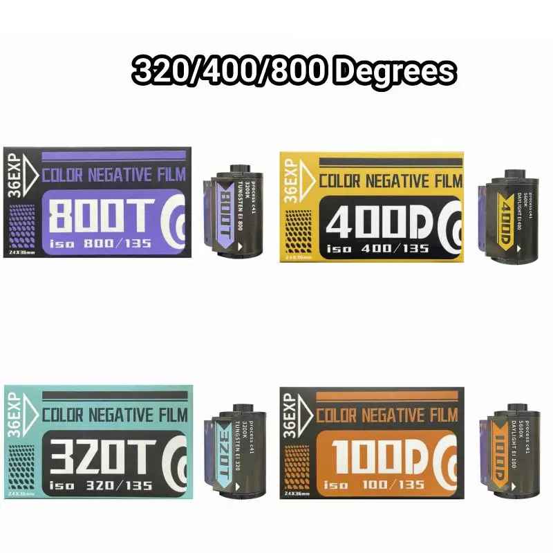 135 Color Negative Film Roll, 36 Exposures, ISO Multiple Sensitivities, Compatible With C41 Processing, Retro Film Consumables.