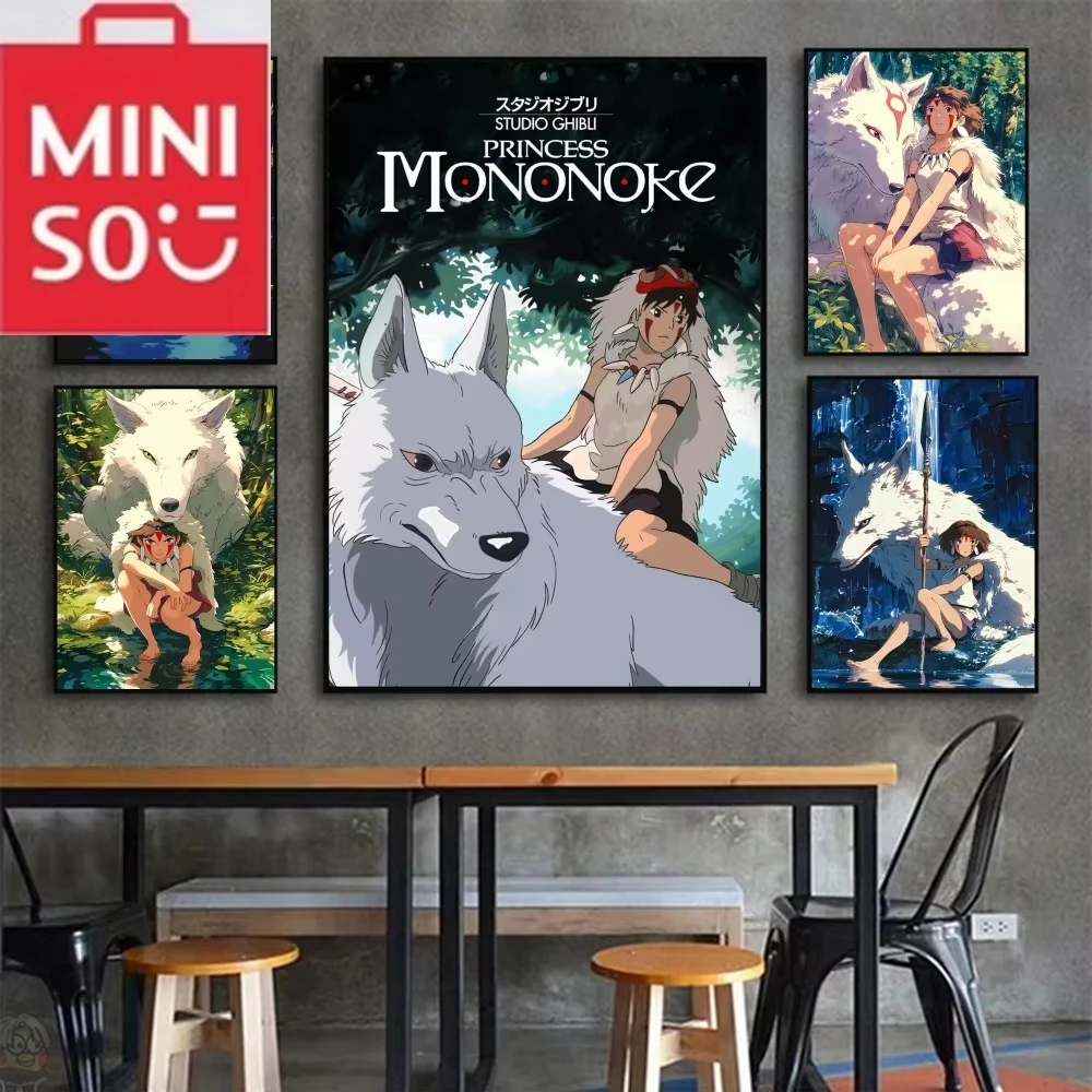 MINISO Anime Prinzessin M-Mononoke Wandkunst Home Decor Raumdekoration Diamant Malerei Geschenk