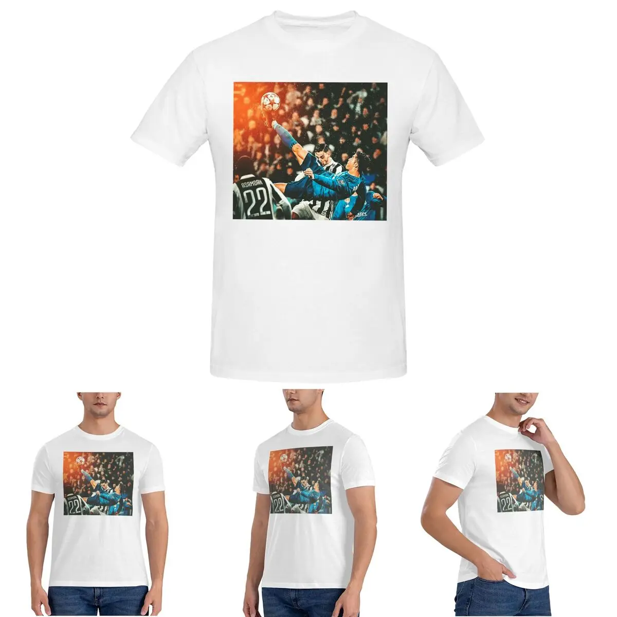 

Ronaldo Bicycle Kick Skills Greatest T-Shirt for Men Cotton Plus Size T Shirts Men's Tees Short Crew Neck Clothes Tops S-6XL