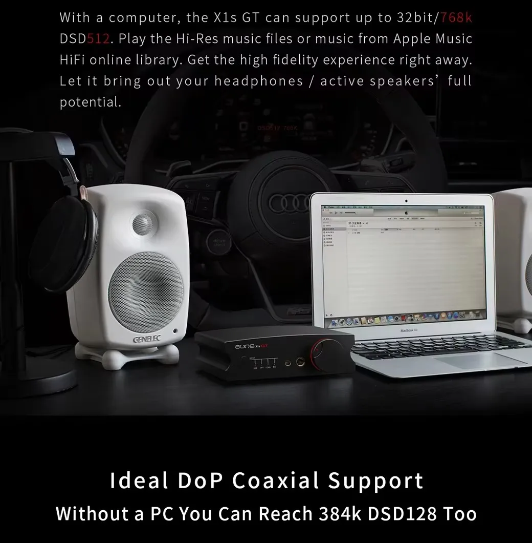 AUNE X1S GT decodificador de Audio Digital sin pérdidas DSD Masterband Bluetooth 5,1 amplificador BT DAC con amplificador de auriculares HIFI ES9038Q2M X1SGT