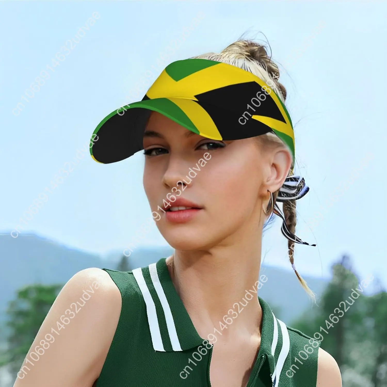 

Rasta Lion Jamaican Reggae Love Sport Sun Visor Adjustable Sun Hat Empty Top Baseball Cap Uv Protection Sun for Men and Women