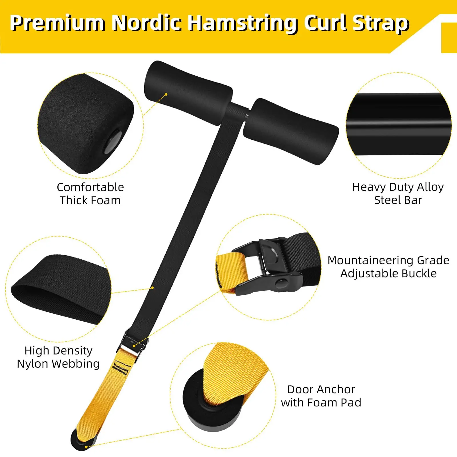 حزام تجعيد أوتار الركبة الشمالية، مناسب لتدريب الساق والبطن والظهر، محمول، ملحقات اللياقة البدنية الرياضية