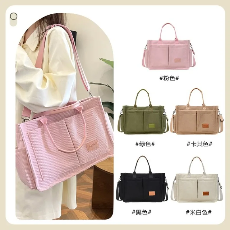 

Casual Luxury Diaper Bag For Women Leather Crossbody Bag Vintage Tote Minimalist Designer Large Capacity Stylish Trendy