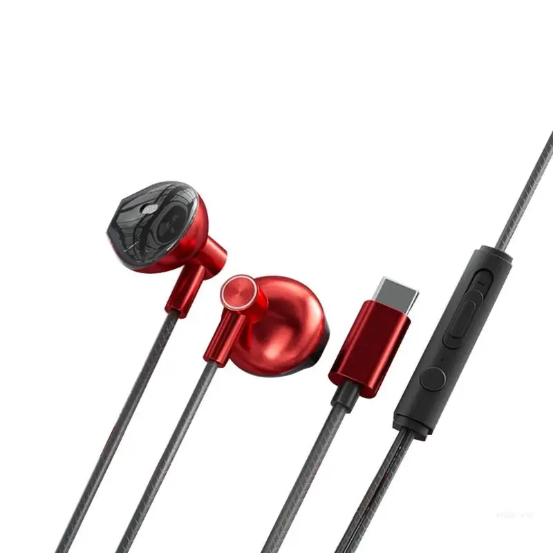 Earphones Earbuds In Ear 3.5mm/Type-C Plug Headphones With Microphone Headset Music Gameing For Mobile Phones