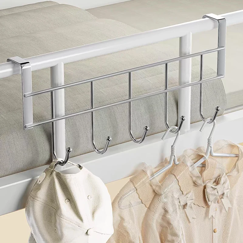 Hooks Over The Door 5 Hooks Home Bathroom Organizer Rack Clothes Coat Hat Towel Bags Keys Hanger Bathroom Kitchen Accessories