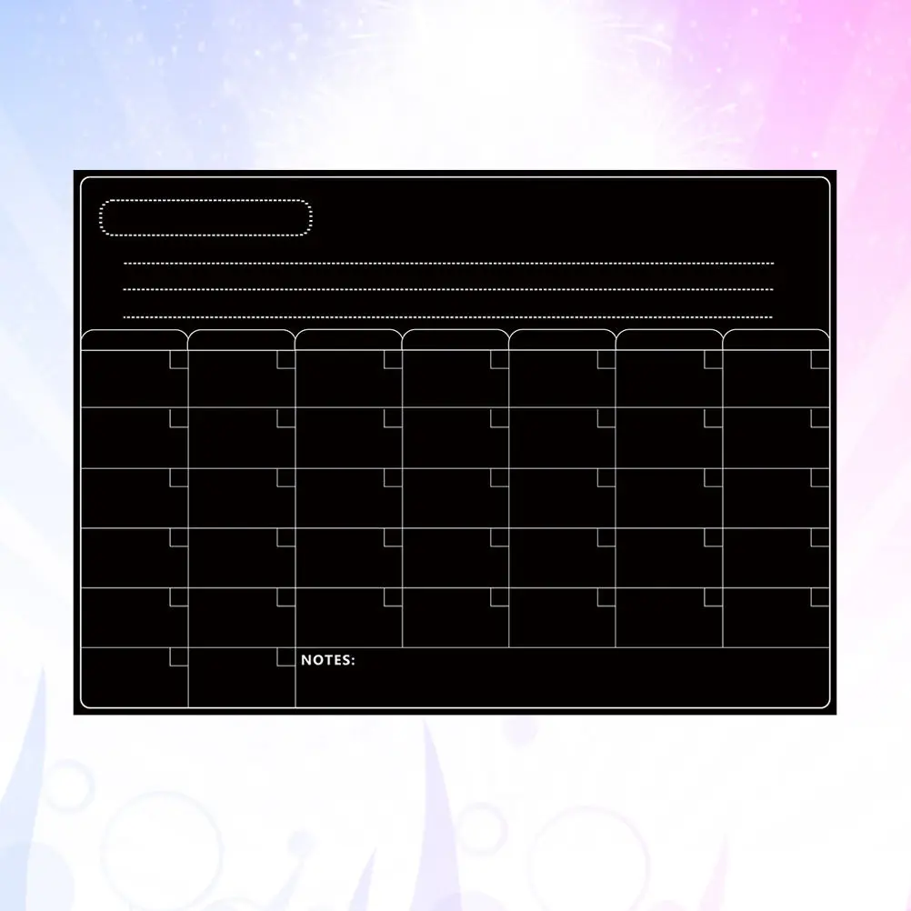 Weekly Schedule Magnetic Sticker A3 Fridge Magnet Kitchen Black Board Sticker Weekly Planner Writable Highlight Key Notes