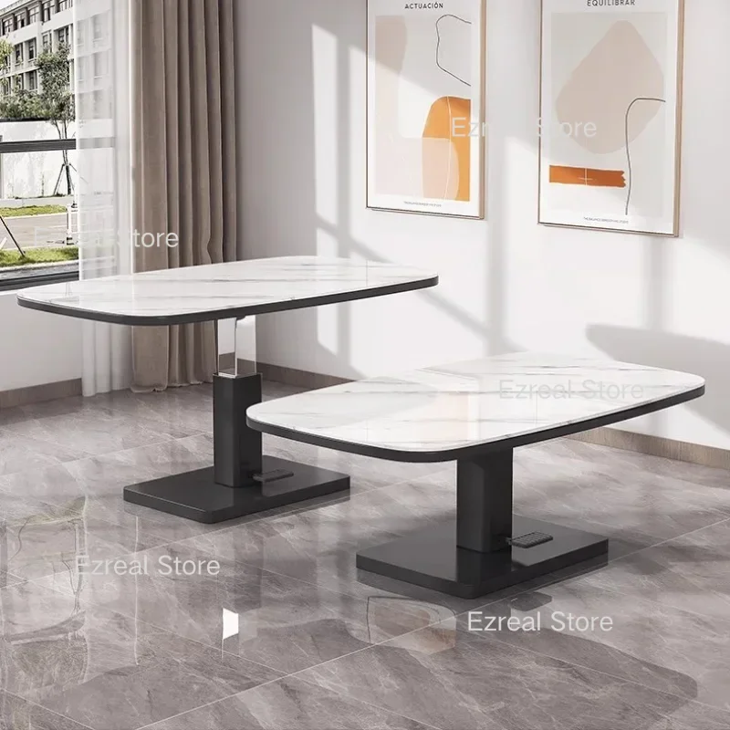 Lift Up Dining Center Coffee Tables Living Room Marble Service Modern Coffee Table Nordic Sofa Mesa Table Basse Home Furniture