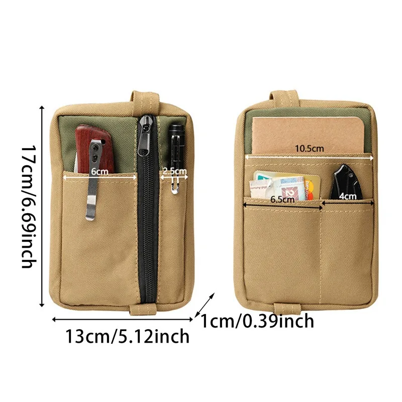 Outdoor Men\'s Toolkit Multifunctional Double-layer Shoulder Strap Small Hanging Bag Accessory Miscellaneous Bag Waist Bag