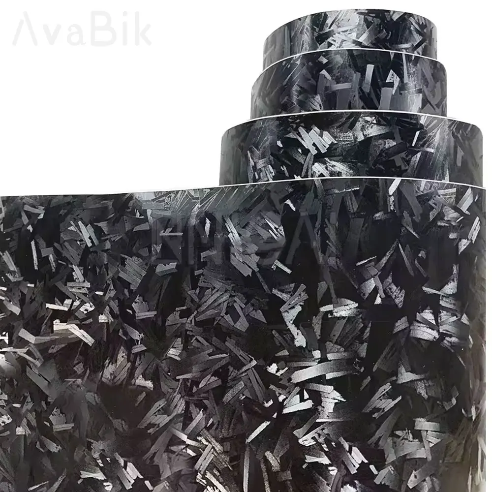 PET garbled carbon fiber vinyl Wrap Automotive Sticker Wrap Film Motorcycle Car Styling With Air Release Initial Low Tack Glue