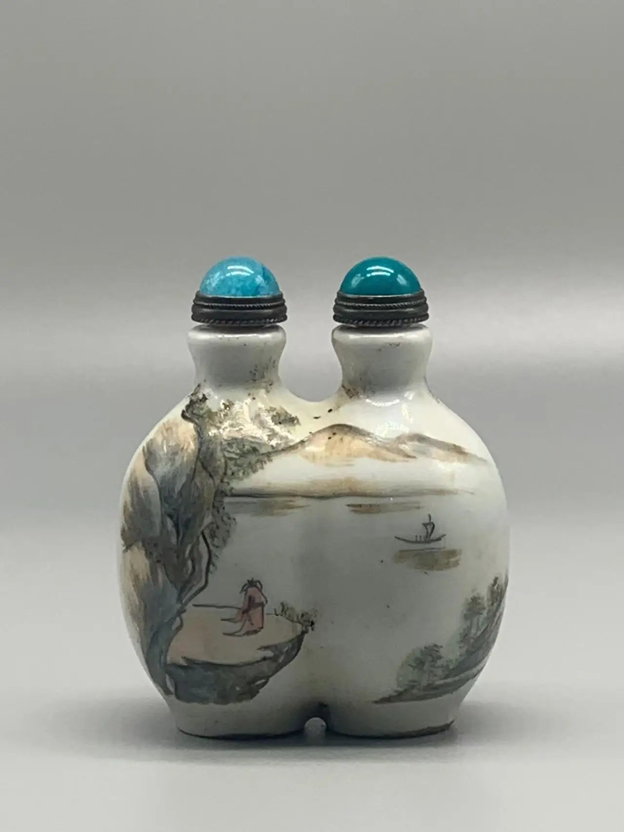 Collectable old porcelain snuff bottle,Landscape,#02,with Mark,free shipping