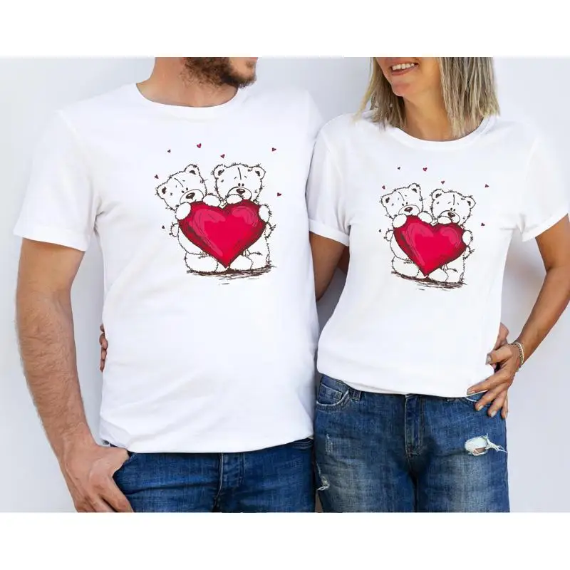 

Valentines Bears T Shirt Bear Lover Day Cute For Couples Love Girl Mom
