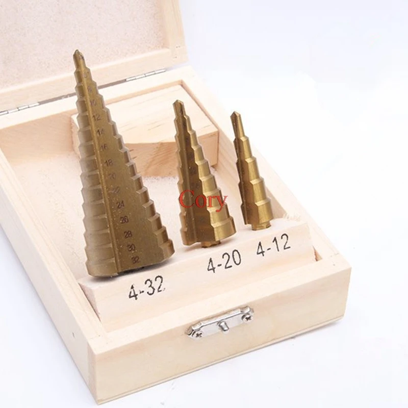 

Triangle Handle Spiral Stepped Pagoda Drill Bit Hole 4-12 4-20 4-32 Multi-purpose Reamer Plate Iron Aluminum Plate HSS-4241