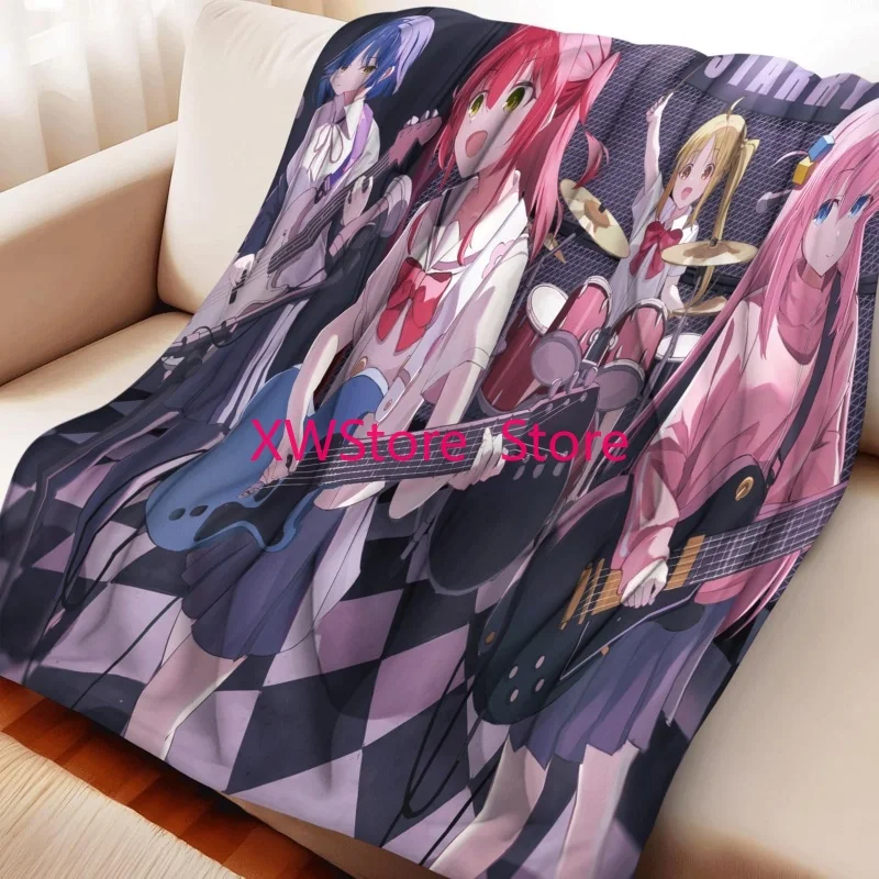 

Anime Collaboration Flannel Blanket - Office/Car Aircon Blanket Warm Cozy Throw for Dorms Travel & Sofa