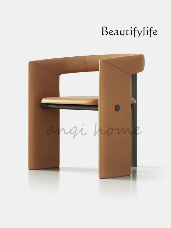 

Скандинавский свет, роскошный стул из цельного дерева из нержавеющей стали для гостиной, обеденный стул, простой современный стул для приема и переговоров