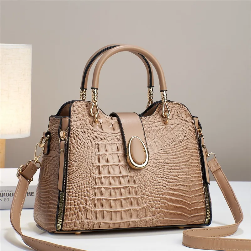 Luxury Designer High Quality Leather Women'S Handbag Crocodile Patterned Ladies Messenger Bags Classic Shoulder Bag Sac Femme