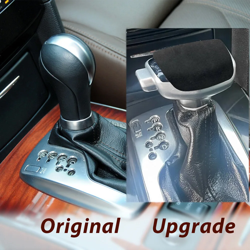 Suede leather gear shift Knob shifter for Infiniti EX30 Q50 EX35 2008 M37 2011 QX56 QX80 QX60 QX70 carbon fiber interior trim