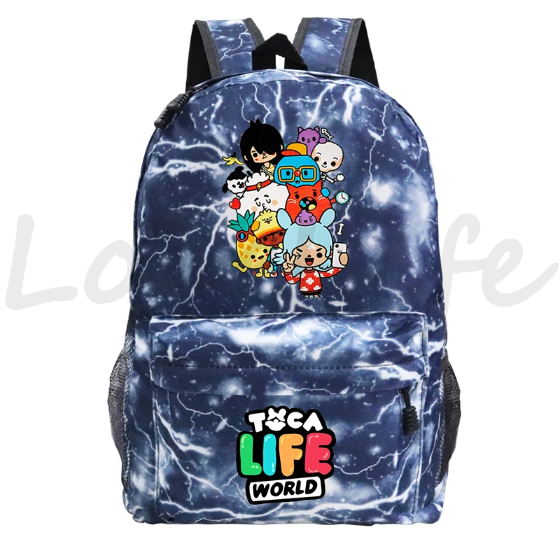 Bolsa Toca Life World Schoolbag para Crianças, Sacos Escolares Bonitos Dos Desenhos Animados, Mochila Kawaii para Crianças, Meninos e Meninas, Nova