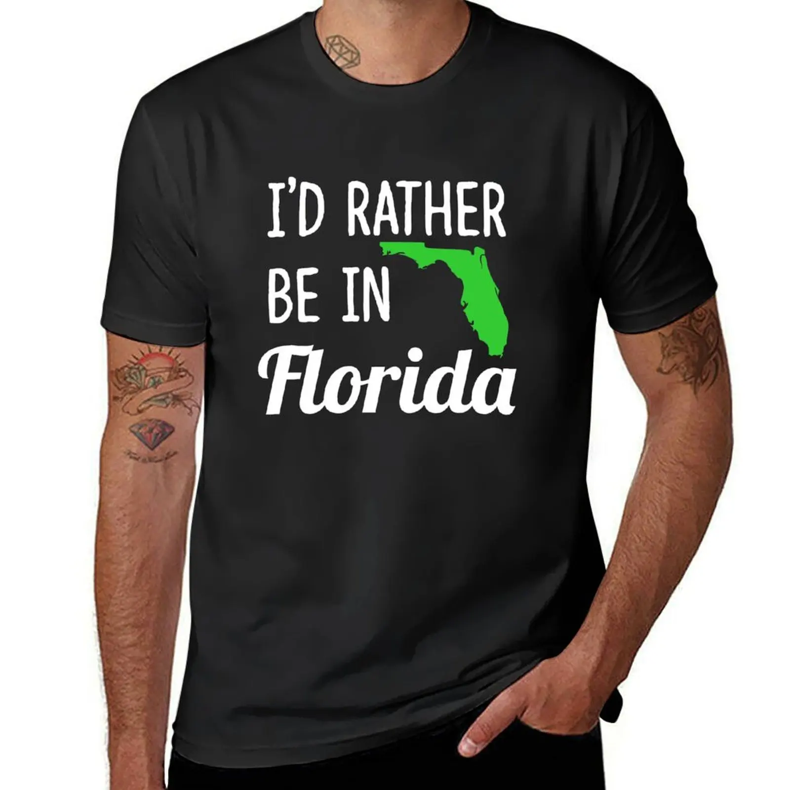 I'd Rather Be In Florida Funny Tee for Florida Lovers T-Shirt boys whites for a boy customs mens t shirt graphic
