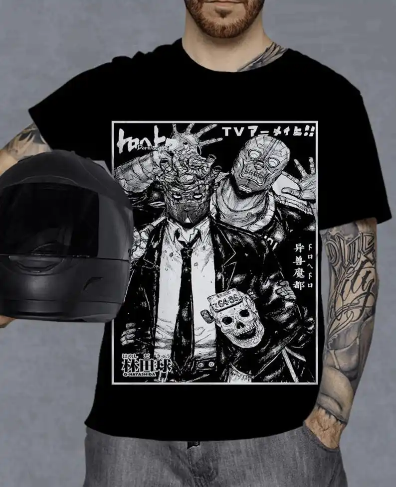 Dorohedoro T-shirt Unisex Shirt for Anime Lovers Shirt Graphic Anime Tee Manga Shirt Japanese Anime Gift Short Sleeve Casual