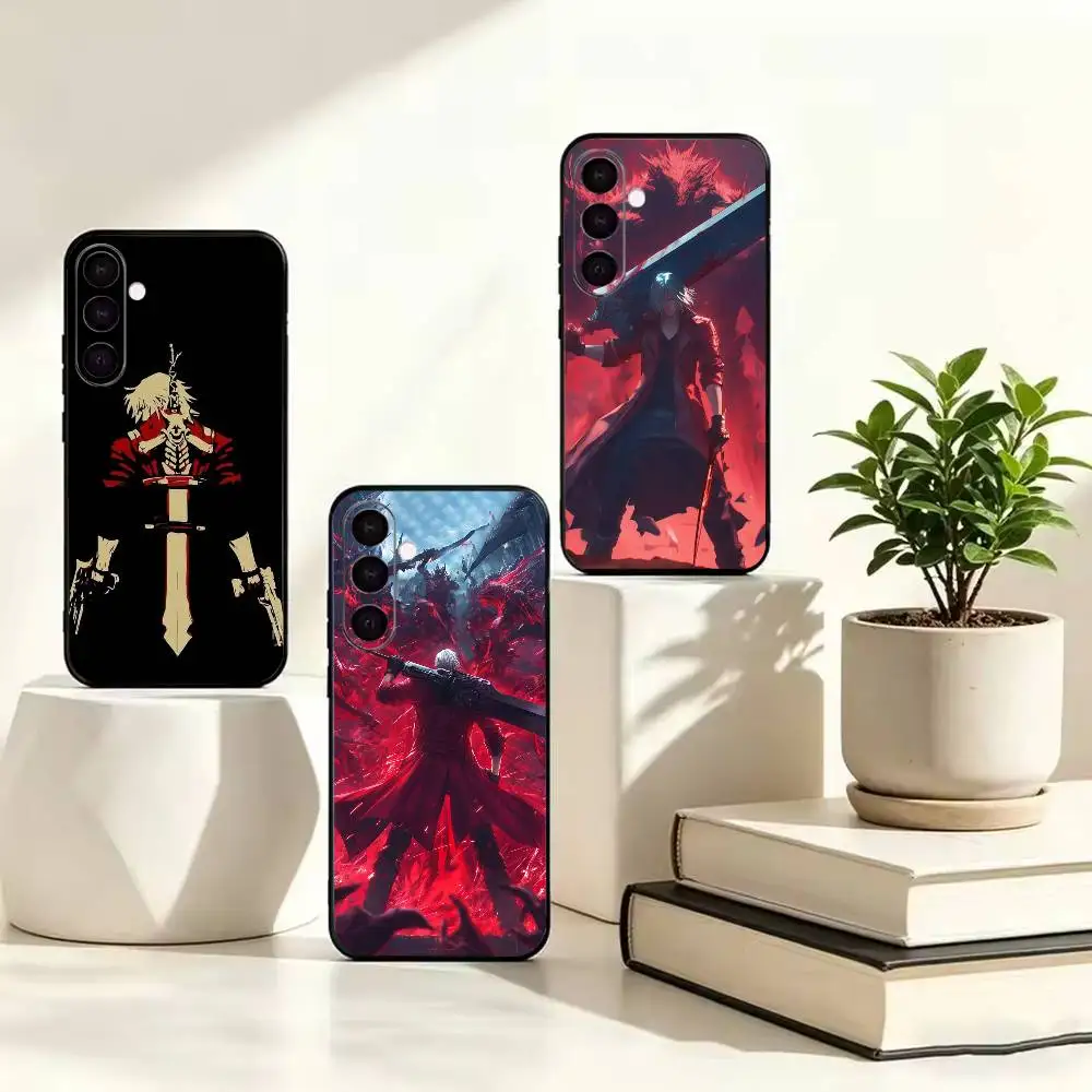 Game D-DEVIL MAY C-Cry  Anti-drop Black Soft Silicone Case For Samsung Galaxy A73 A72 A71 A53 A52 A51